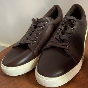 Brooks Bothers Leather sneakers chocolate brown. Never worn